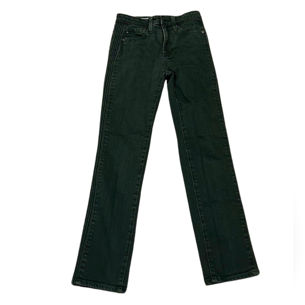 AG Adriano Goldschmied Isabelle Pintucked High Rise Straight Crop Jeans | 23R
